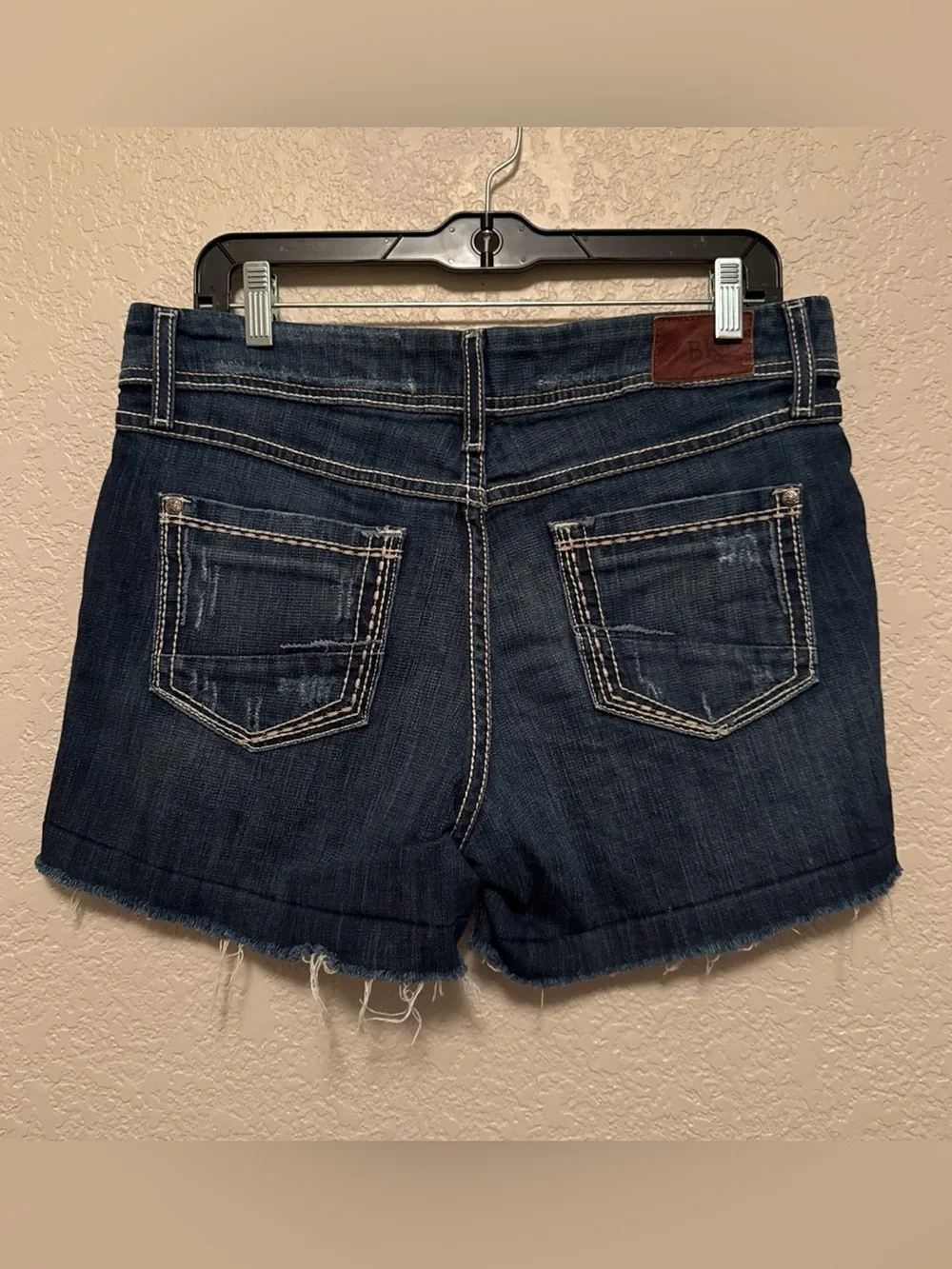 BKE Dark Indigo Distressed Denim Shorts
